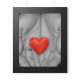 Red Heart in Hands Framed Vertical Poster | Love Photo Wall Art